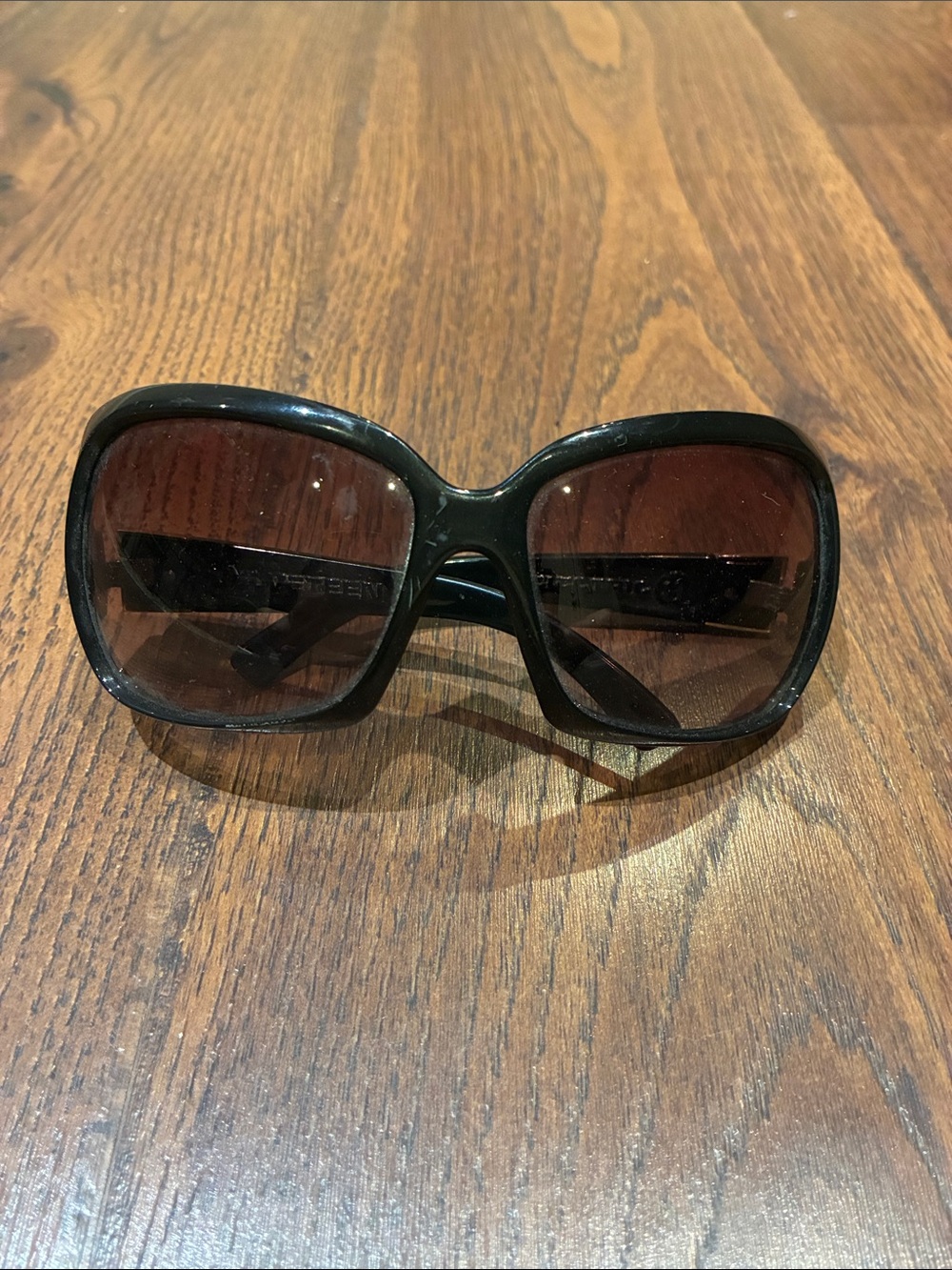 Electric Family Oversized Black Sunglasses with Brown Lenses